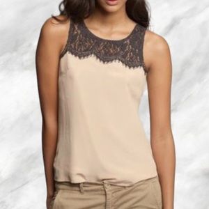 J. Crew Lisette Silk & Lace Blouse